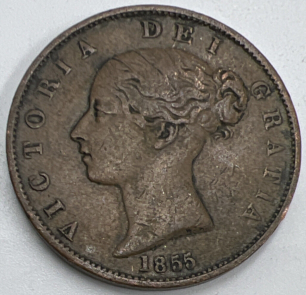 1855 Victoria Half - Penny | British Coin | Fine Collectable Grade | a1197