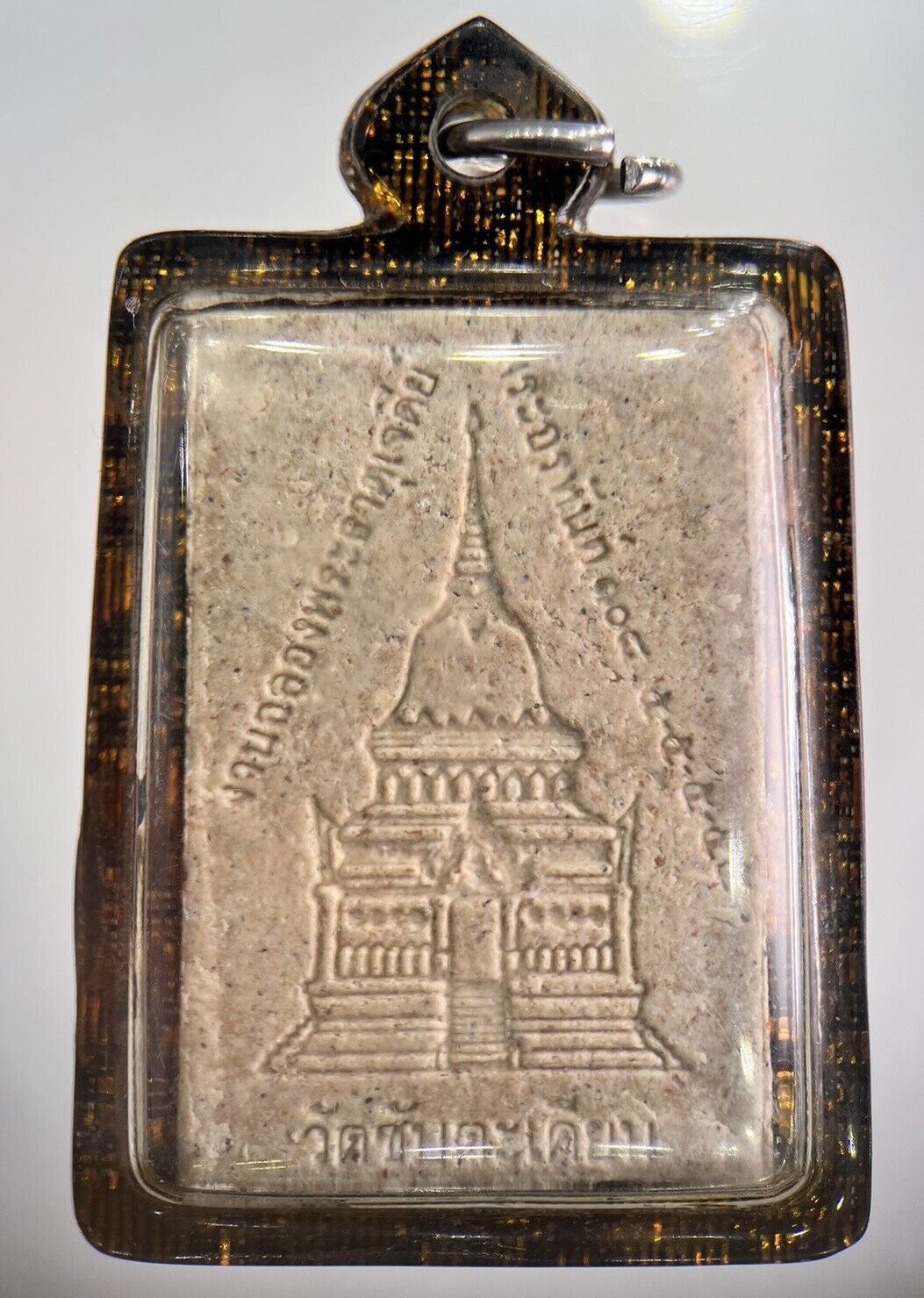 Old Thailand Hanging Monk Charm Clay Amulet | Height 5cm | a2707