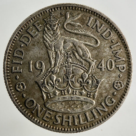 1940 George VI Shilling Silver Coin | Fine Collectable Grade