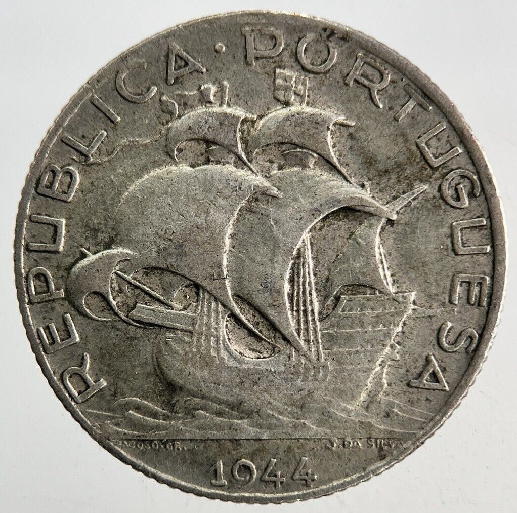 1944 Portugal 2.5 Escudos Silver Coin | Fine Collectable Grade