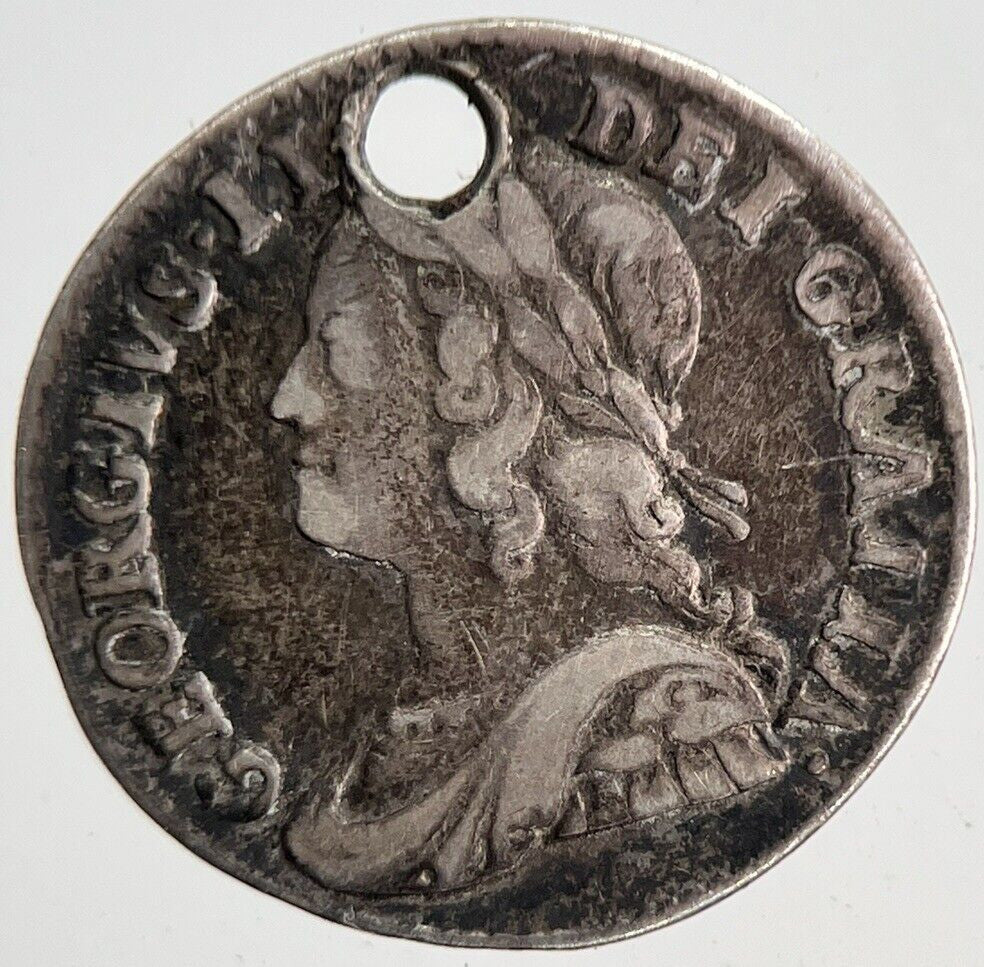 1756 George II 2nd Maundy Two - Pence Silver Coin | Fine Collectable Grade | a6921