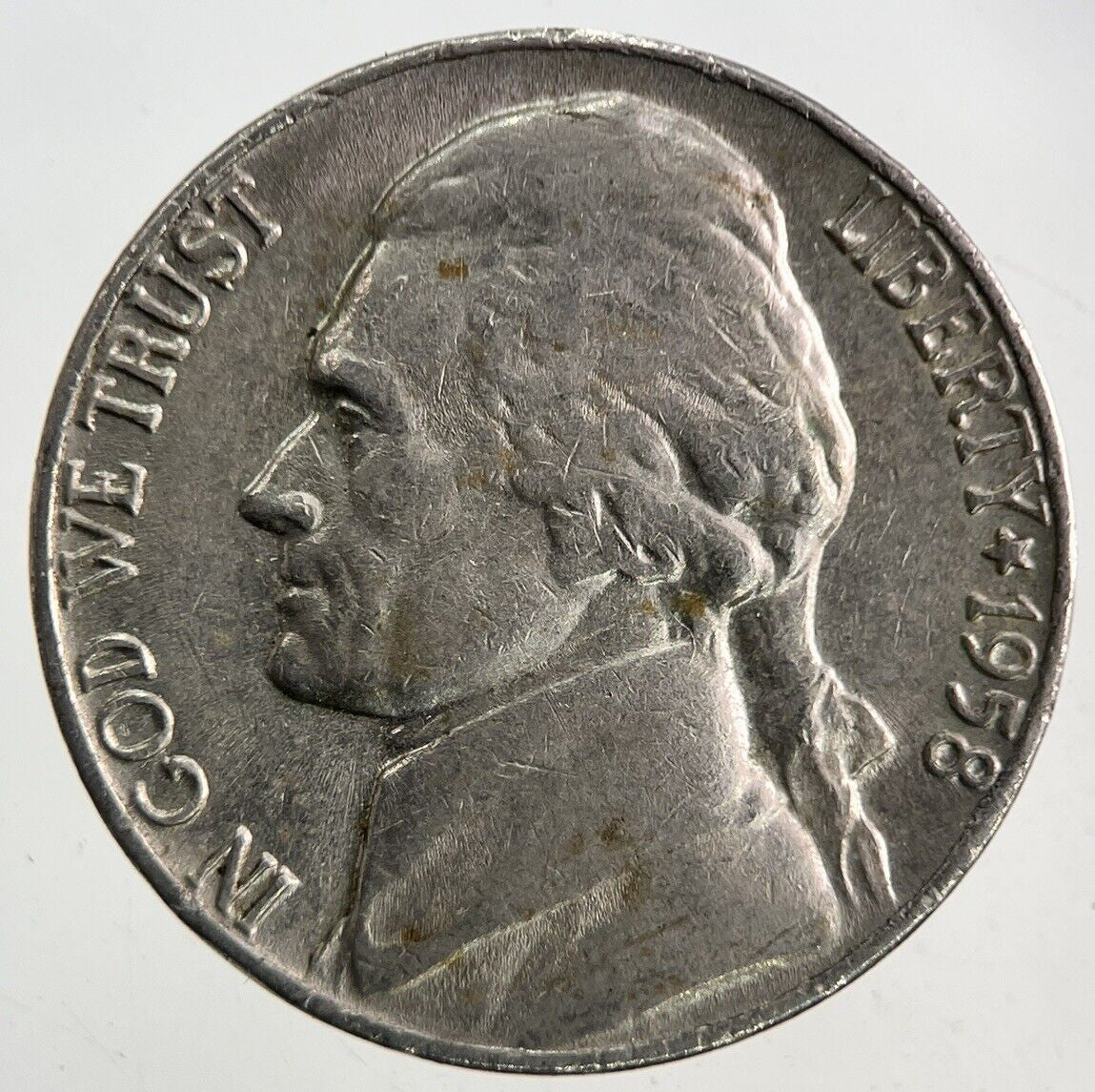 1958 - D US USA Jefferson Nickel Coin | Fine Collectable Grade