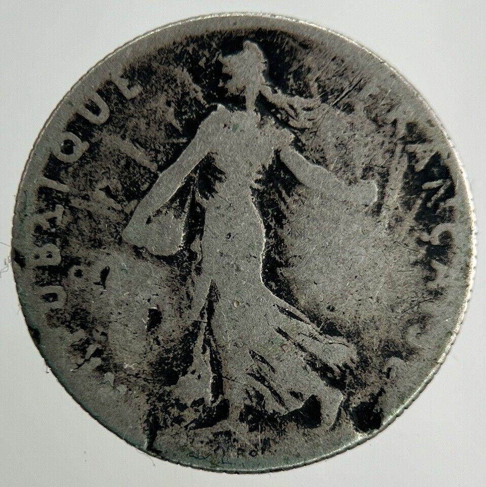 1908 France 50 Centimes Silver Coin | Fair Grade