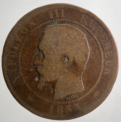 1853 France 10 Dix Centimes Coin | Collectable Grade | a6630