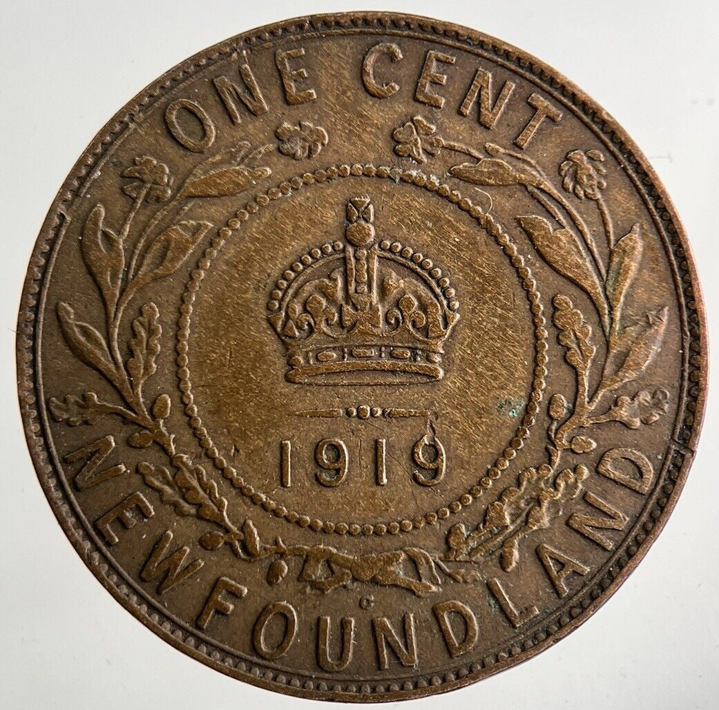 1919 Canada New Found - Land One Cent Coin | Fine Collectable Grade