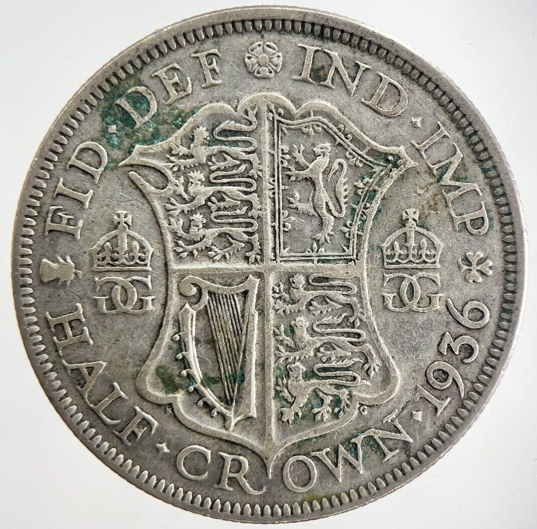 1936 George V Half - Crown Silver Coin | Fine Collectable Grade