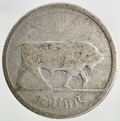 1928 Irish Shilling Silver Coin | Fair Grade