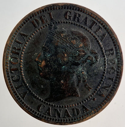 1882 - H Canada Victoria One Cent Coin | Fine Collectable Grade