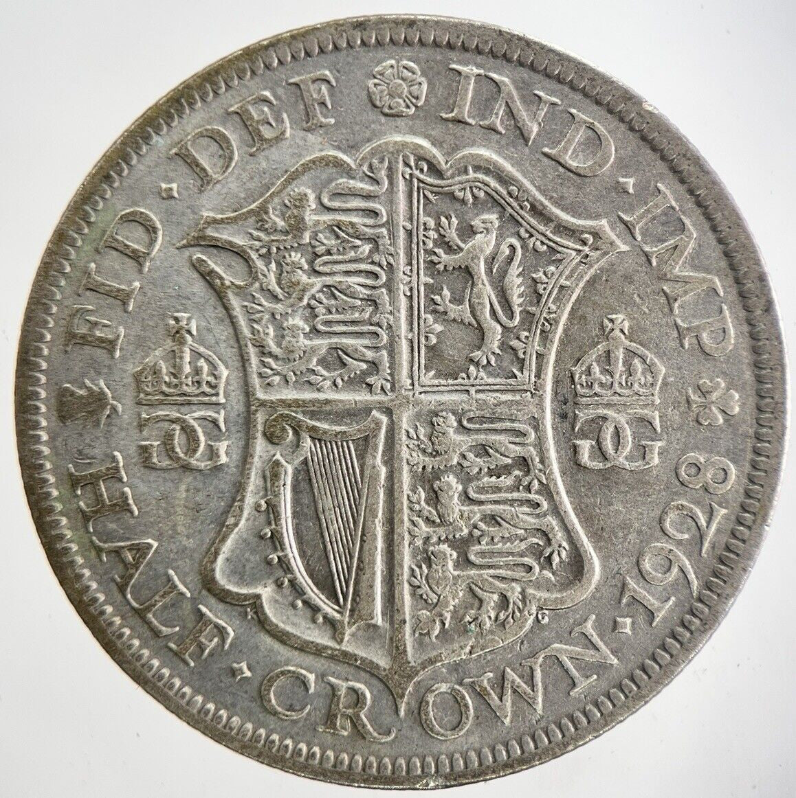 1928 George V Half - Crown Silver Coin | Fine Collectable Grade