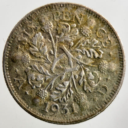 1931 George V Sixpence Silver Coin | Fine Collectable Grade