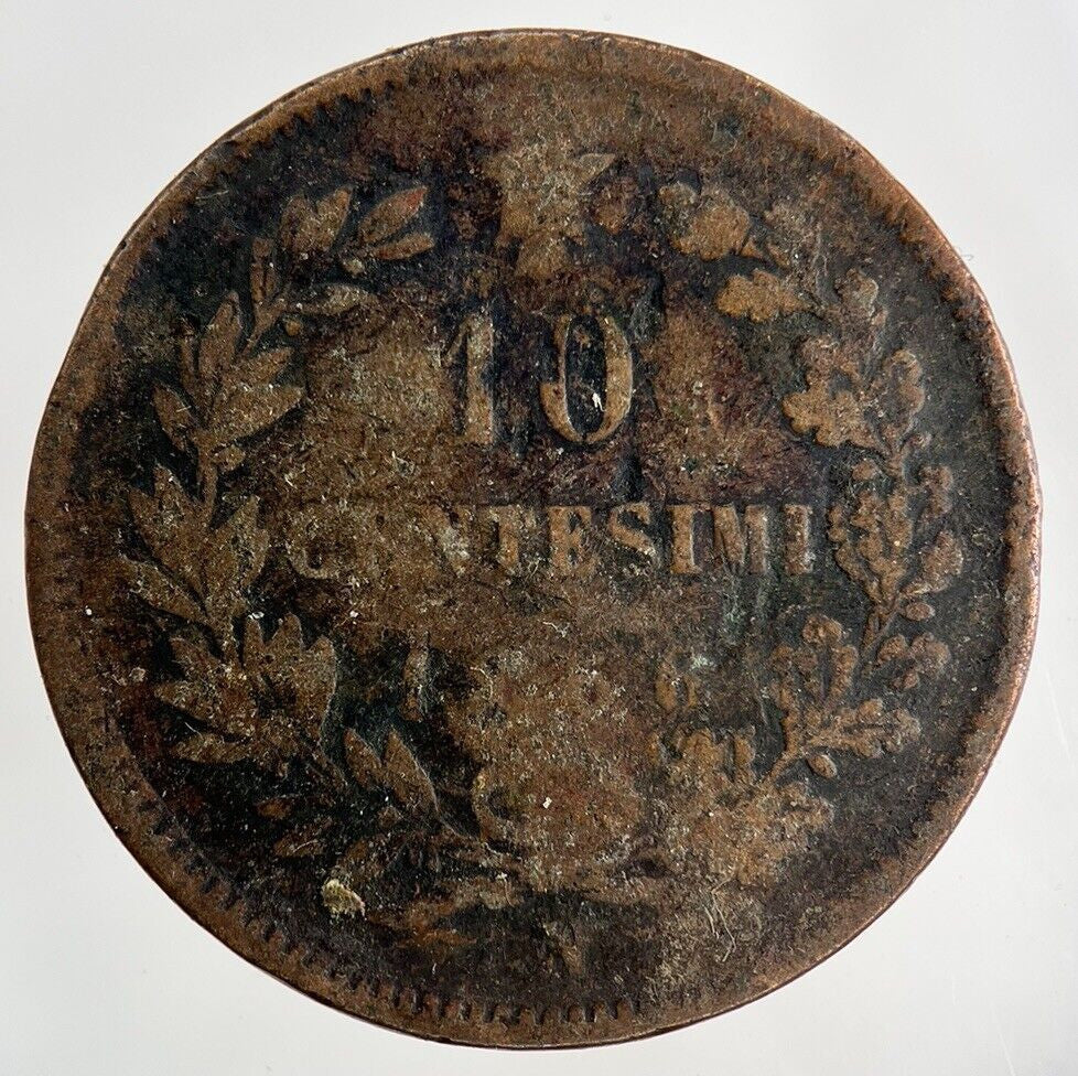 1866 Italy 10 Centesimi Coin | Collectable Grade