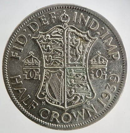 1939 George VI Half - Crown Silver Coin | Fine Collectable Grade