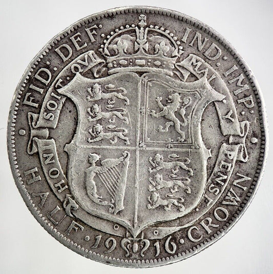 1916 George V Half - Crown Silver Coin | Very High Grade