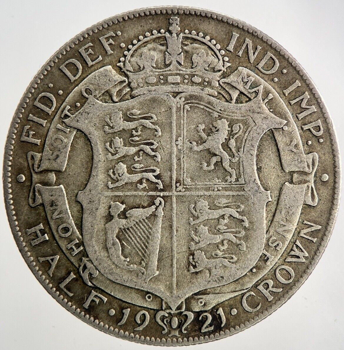 1921 George V Half - Crown Silver Coin | Fine Collectable Grade