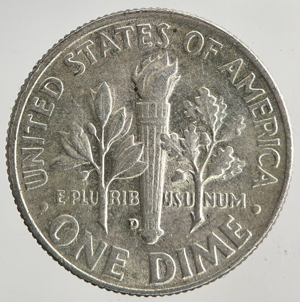 1964 - D US USA Roosevelt One Dime Silver Coin | Fine Collectable Grade