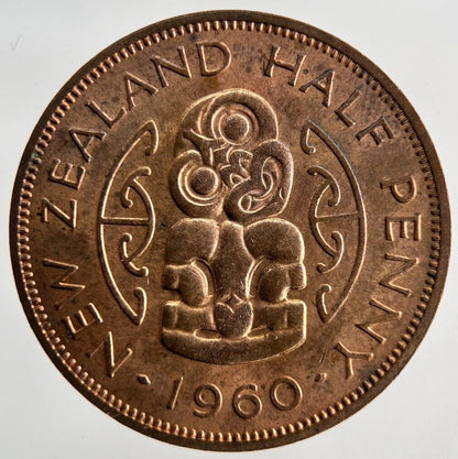 1960 New Zealand Half - Penny Coin | Very High Grade