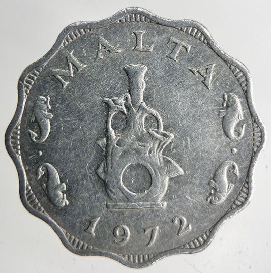 1972 Malta 5 Mils Coin | Fine Collectable Grade