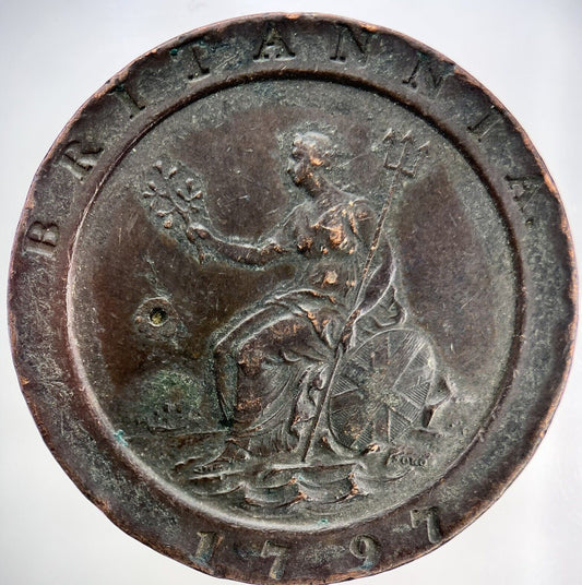 1797 George III Cartwheel Two - Pence Coin | Very High Grade | a302