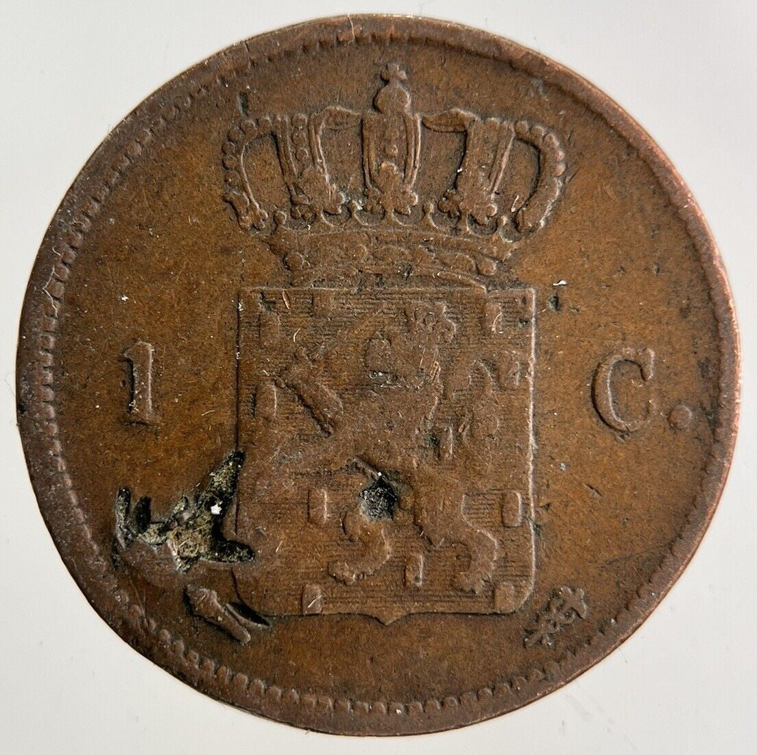 1827 Netherlands 1 Cent Coin | Collectable Grade