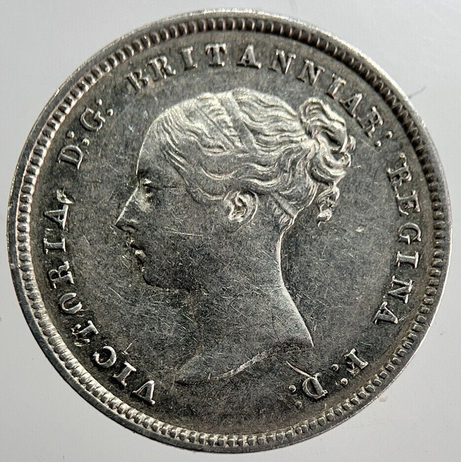 1845 Victoria Maundy Four - Pence Silver Coin | Very Fine Grade | a8786