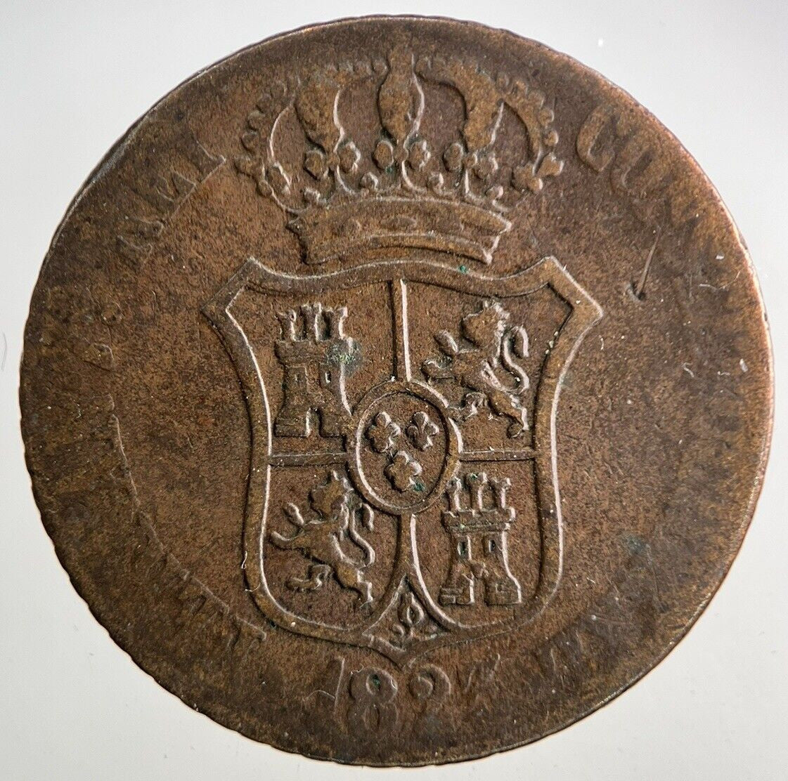 1823 Spain 3 Quartos Coin | Fine Collectable Grade