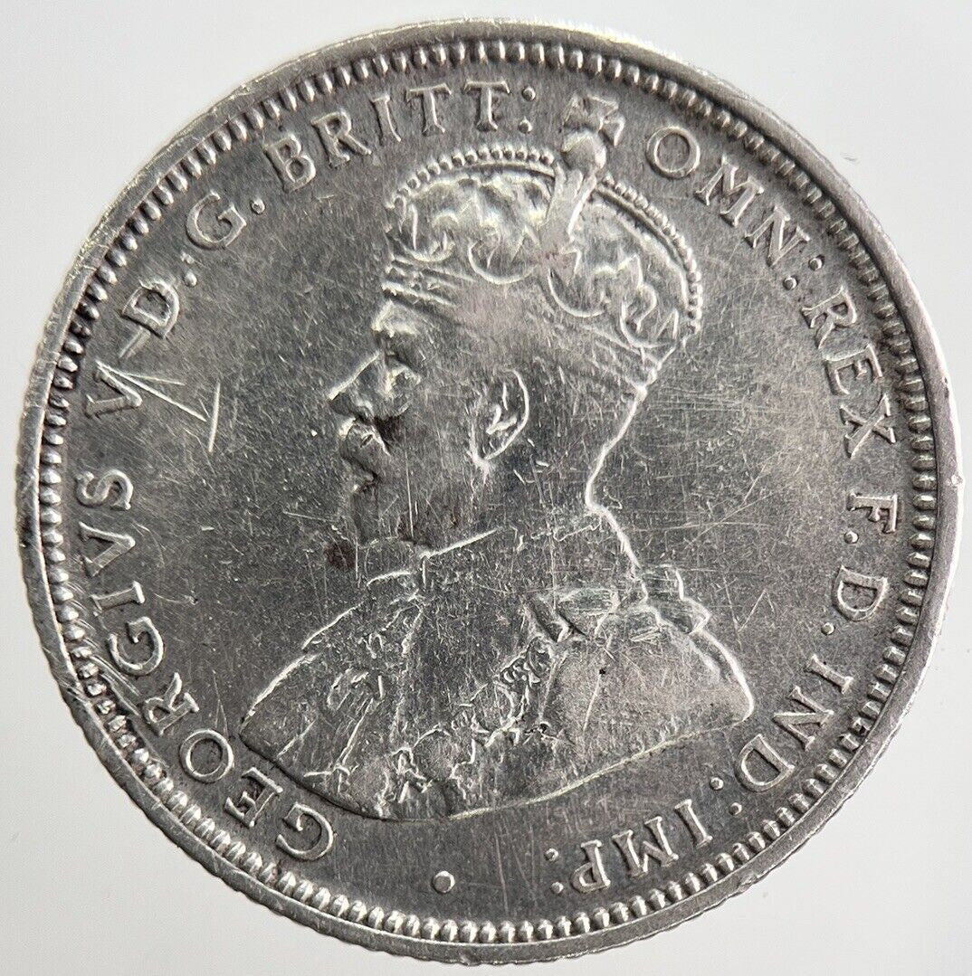 1914 Australia Shilling Silver Coin | Fine Collectable Grade | a1228