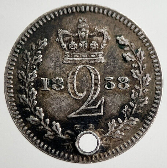 1838 Victoria Maundy Two - Pence Silver Coin | Very High Grade | a8290