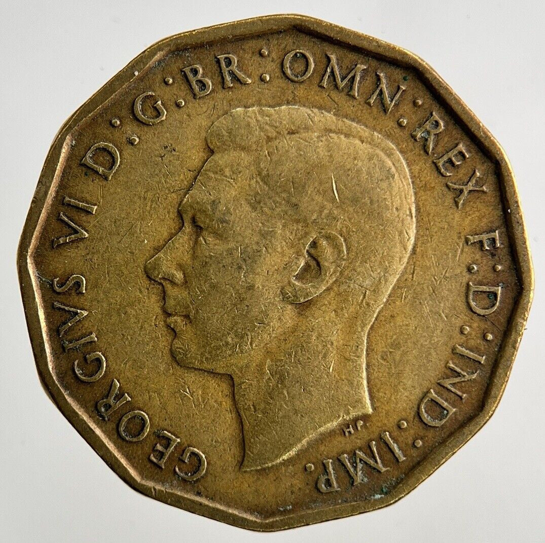 1943 George VI Brass Threepence Coin | Fine Collectable Grade