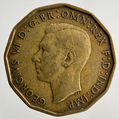 1943 George VI Brass Threepence Coin | Fine Collectable Grade