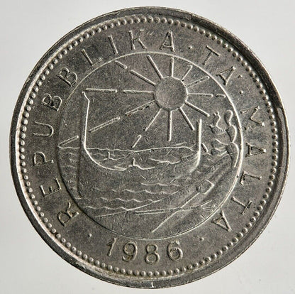 1986 Malta 10 Cents Coin | Fine Collectable Grade
