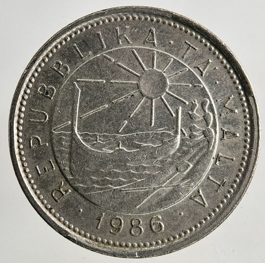 1986 Malta 10 Cents Coin | Fine Collectable Grade