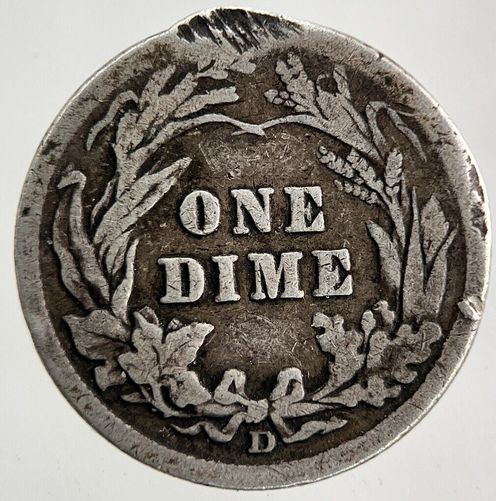 1912 - D US USA One Dime Silver Coin | Fine Collectable Grade