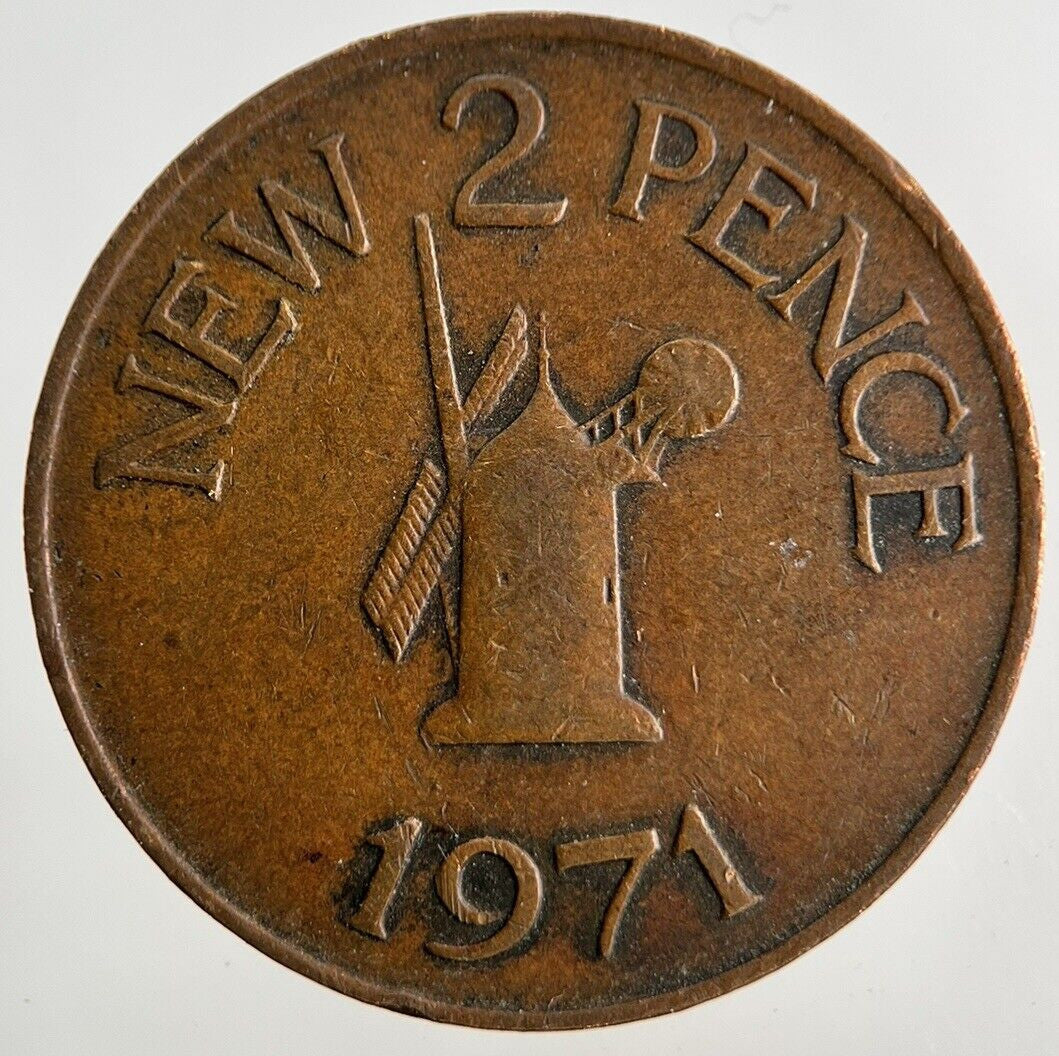 1971 Guernsey 2p Two - Pence Coin | Fine Collectable Grade