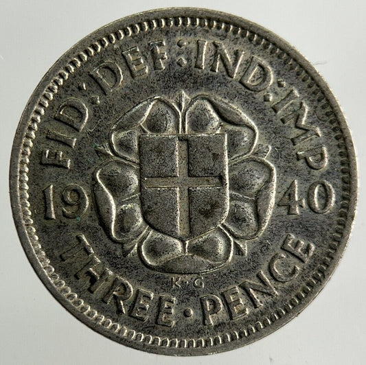 1940 George VI Threepence Silver Coin | Fine Collectable Grade