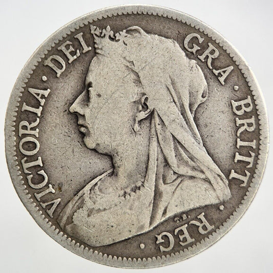 1895 Victoria Half - Crown | British Silver Coin | Fair Grade | a905