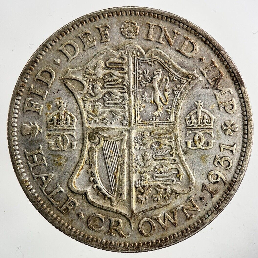 1931 George V Half - Crown Silver Coin | Fine Collectable Grade