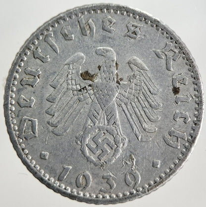 1939 - A Germany Nazi 50 Pfennig Coin | Fine Collectable Grade | a7107