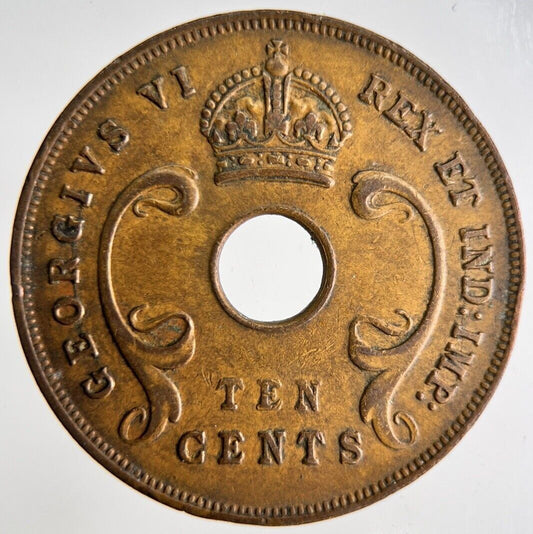 1942 East Africa 10 Cents Coin | Fine Collectable Grade
