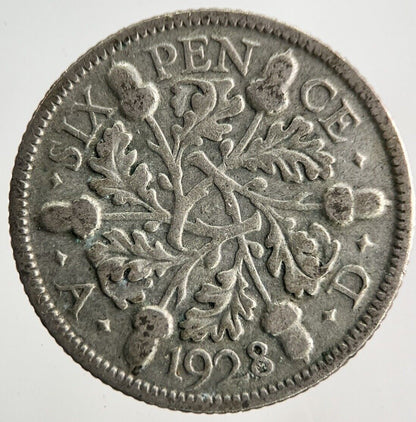 1928 George V Sixpence Silver Coin | Collectable Grade