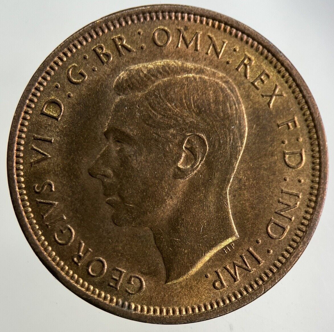 1940 George VI Half-Penny Coin | Very Fine Grade