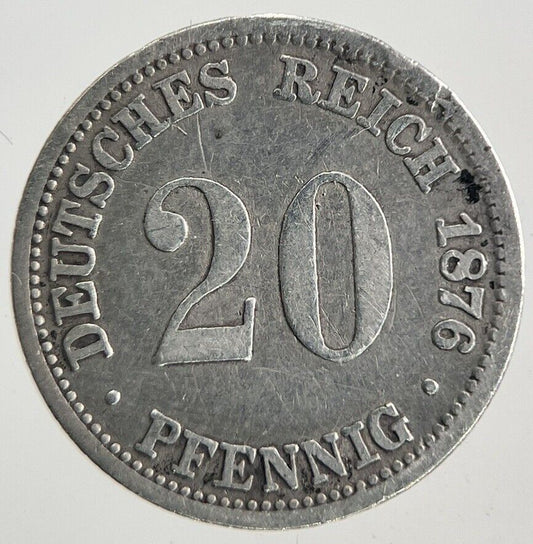 1876 Germany 20 Pfennig Silver Coin | Collectable Grade