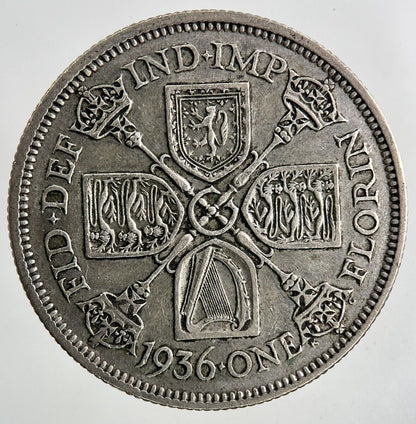 1936 George V Florin Silver Coin | Fine Collectable Grade