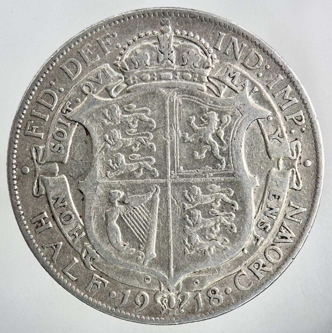 1918 George V Half - Crown Silver Coin | Fine Collectable Grade
