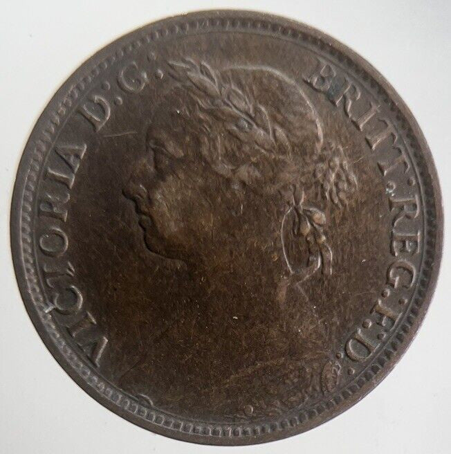 1884 Victoria Farthing Coin | Fine Collectable Grade | a4564