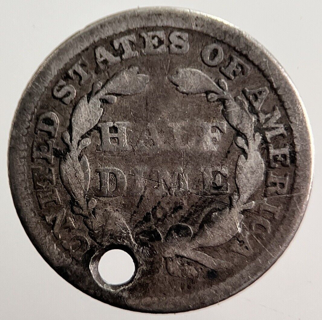 1842 US USA Liberty Seated Half Dime Silver Coin | Collectable Grade | a1276