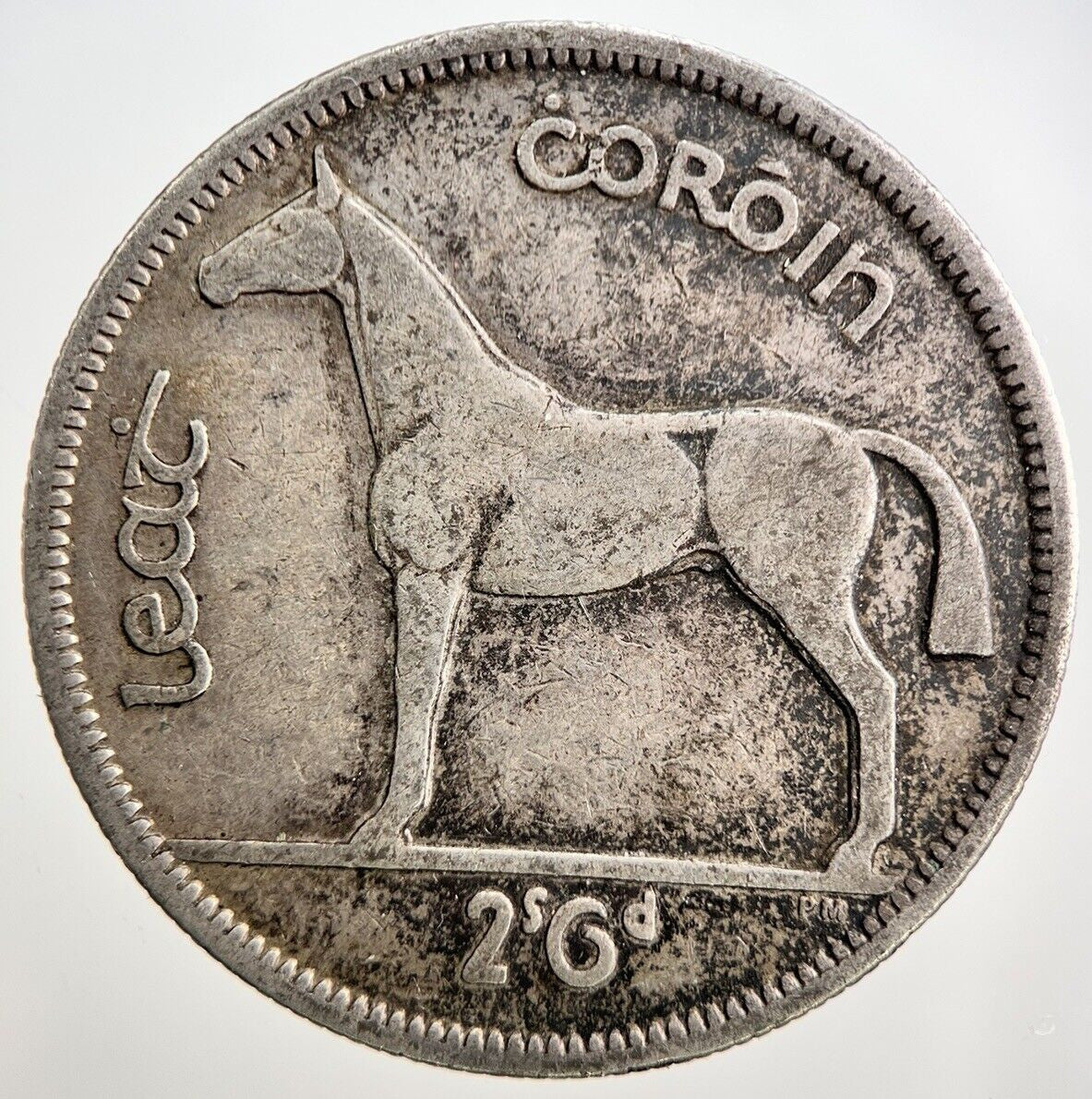 1942 Irish Horse Half - Crown Silver Coin | Fine Collectable Grade | a870