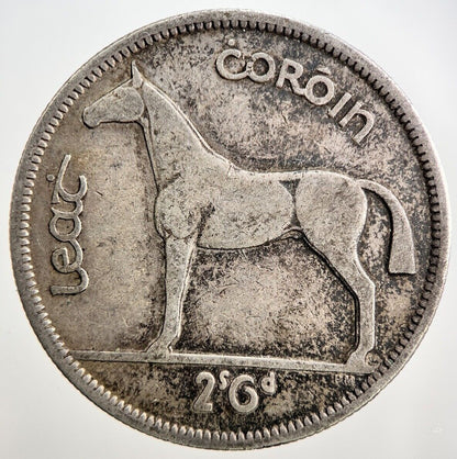 1942 Irish Horse Half - Crown Silver Coin | Fine Collectable Grade | a870