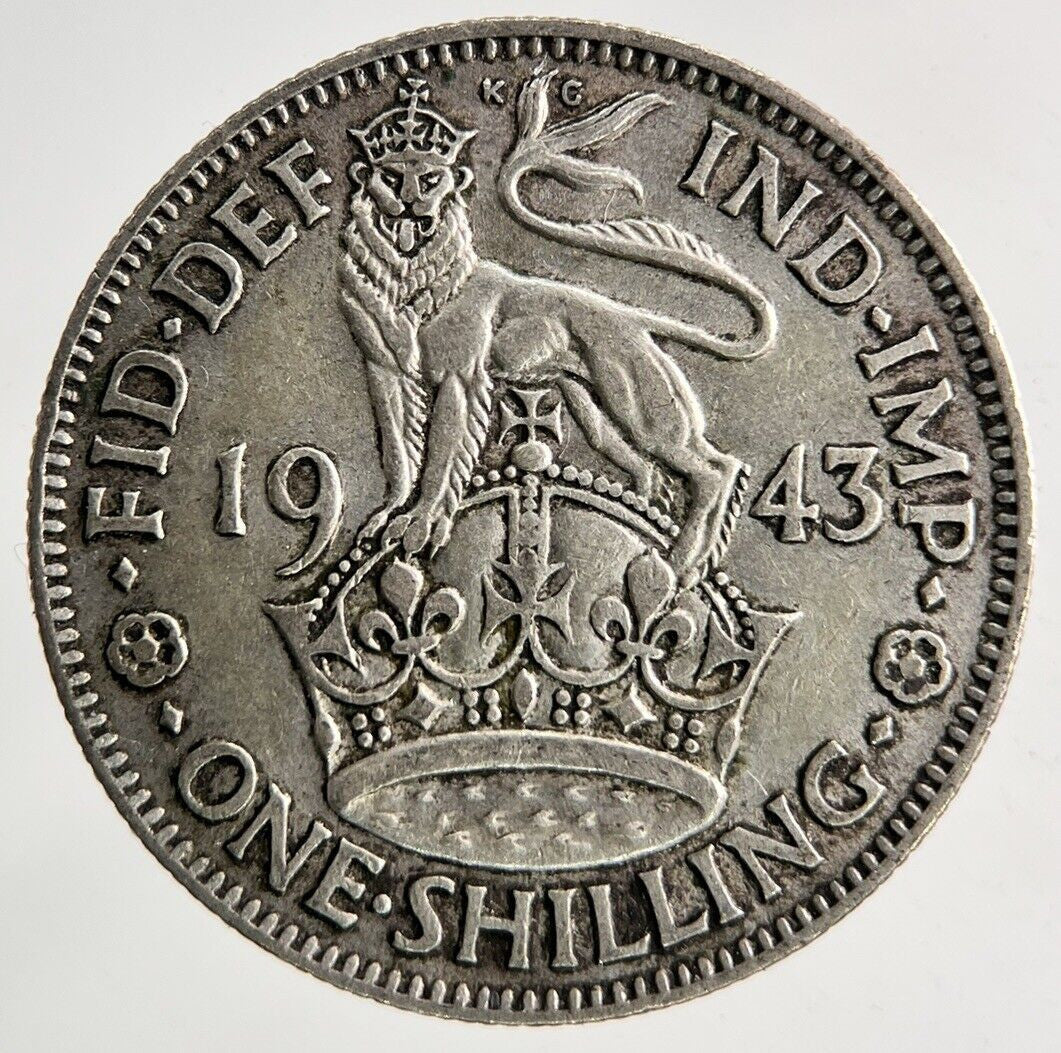 1943 George VI Shilling Silver Coin | Fine Collectable Grade