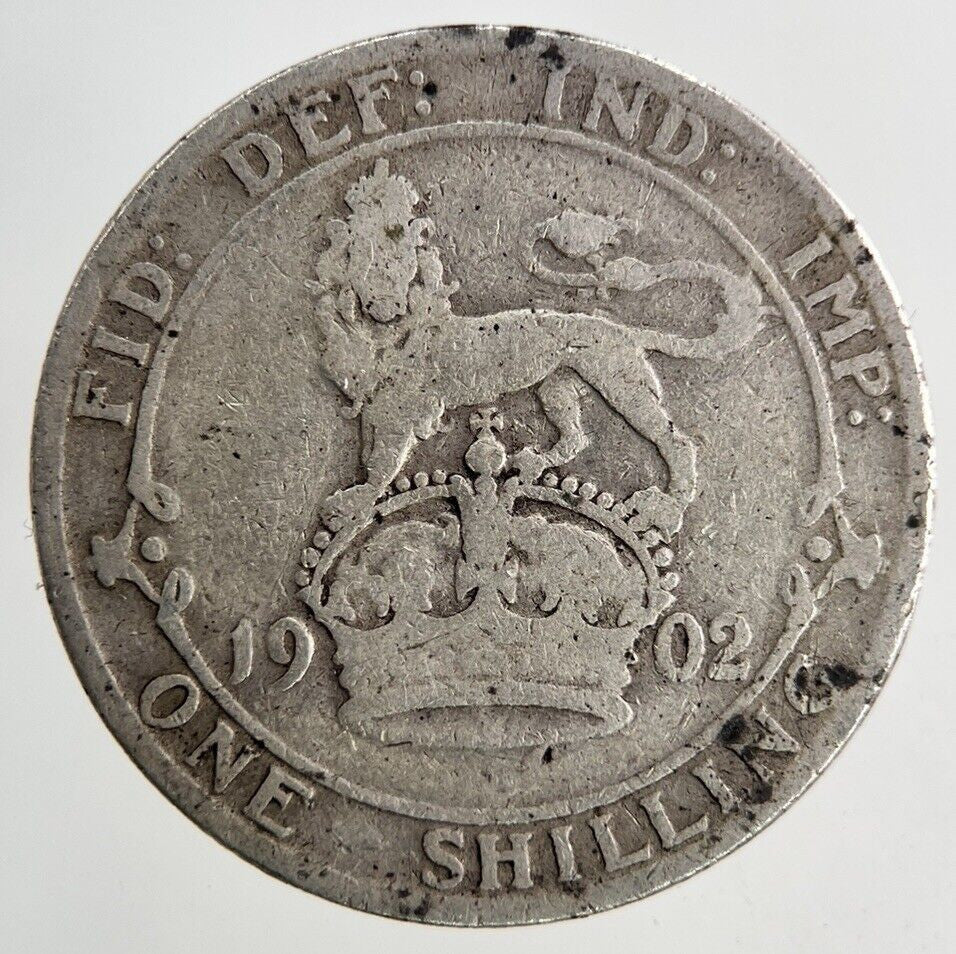 1902 Edward VII One Shilling Silver Coin | Collectable Grade