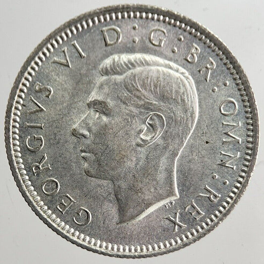 1941 George VI British Sixpence Silver Coin | Very High Grade | a8268
